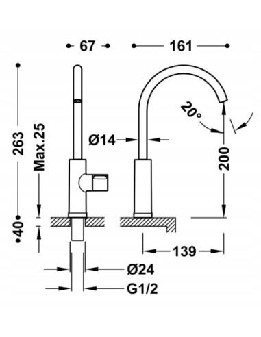 Bateria kuchenna stojąca TRES złoty matowy 23050301OM