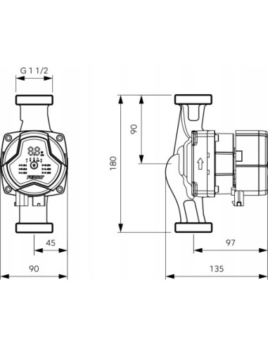 Pompa obiegowa elektroniczna GPA III 25-4-180 FERRO