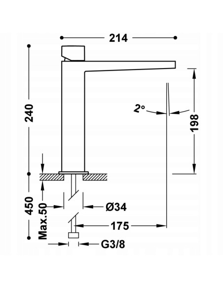 Bateria umywalkowa Tres SLIM EXCLUSIVE Chrom 20210304