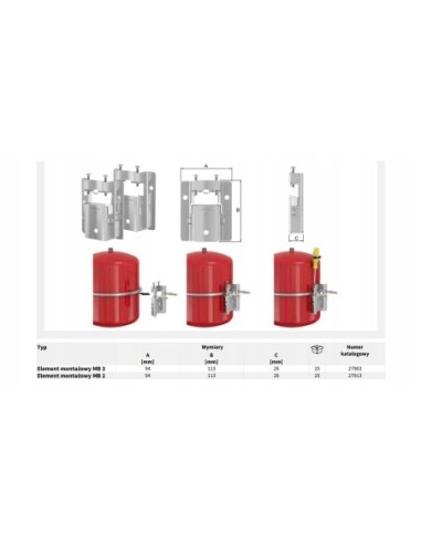 FLAMCO Uchwyt naczynia przeponowego 8 - 25L 27913