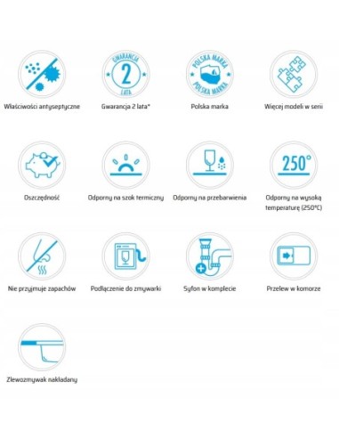 Zlewozmywak dwukomorowy Deante TANGO stal srebrny