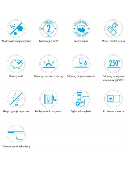 Zlewozmywak dwukomorowy Deante TANGO stal srebrny