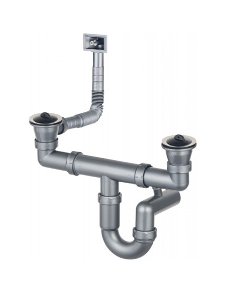 Zlewozmywak dwukomorowy Deante TANGO stal srebrny