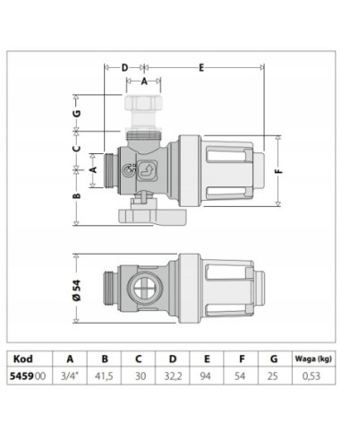 Caleffi urządzenie filtrujące z magnesem 545900