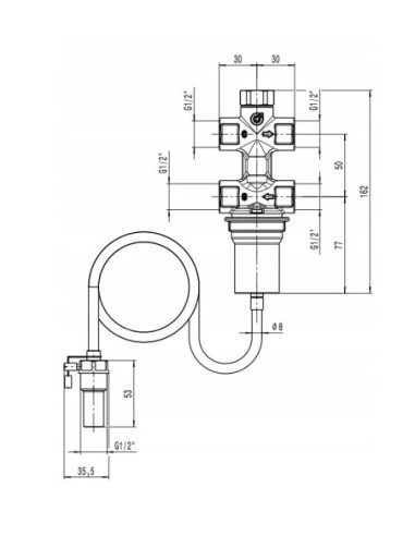 CALEFFI ZAWÓR OCHRONNY KOTŁA 5444 DN15 544400