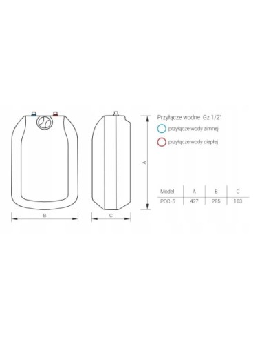 Kospel podgrzewacz wody POC.D.5.LUNA.INOX.PL