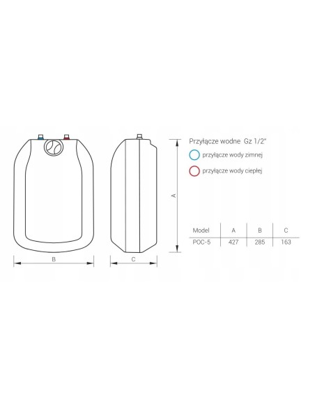 Kospel podgrzewacz wody POC.D.5.LUNA.INOX.PL