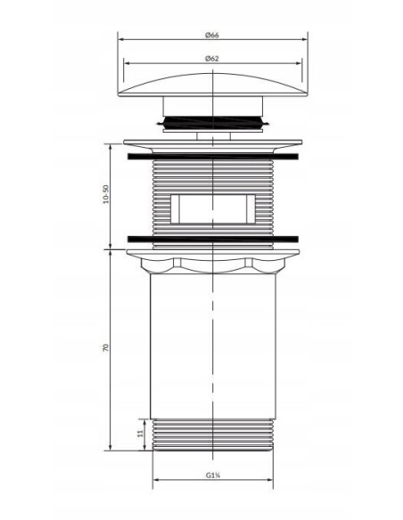 OMNIRES korek klik-klak złoty szczotkowany A706GLB