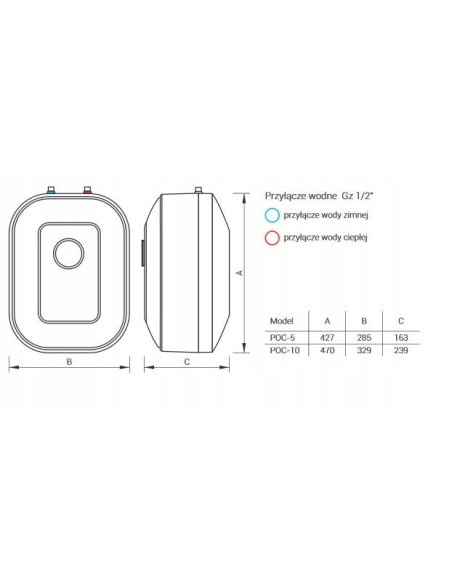 kospel ogrzewacz wody POC.G.10.INOX.PL