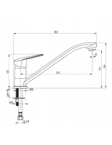 Deante Bateria zlewozmywakowa Boro chrom BMO_060M