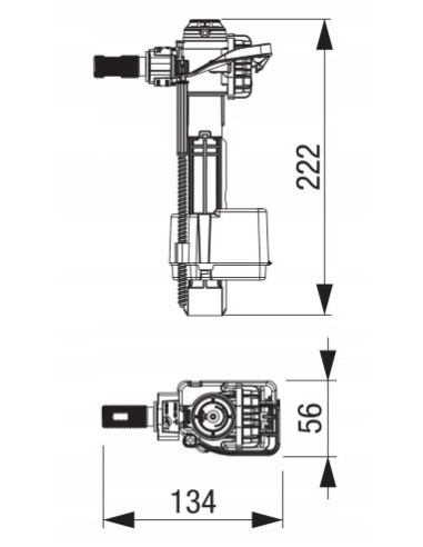 SCHWAB ZAWÓR NAPEŁNIEJĄCY BOCZNY 1/2" MOSIĄDZ 747U-038-P20