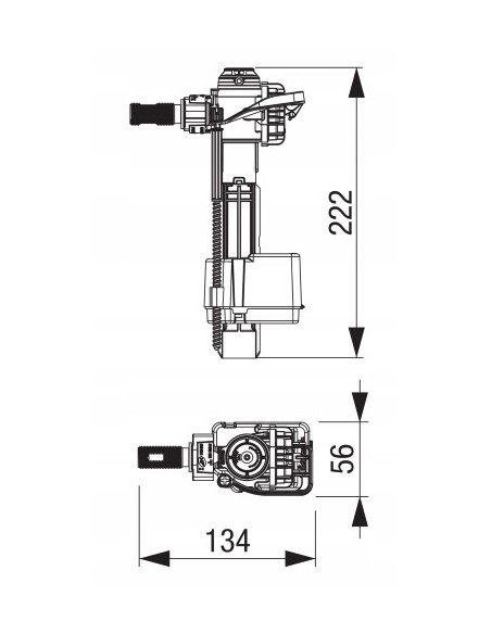 SCHWAB ZAWÓR NAPEŁNIEJĄCY BOCZNY 1/2" MOSIĄDZ 747U-038-P20