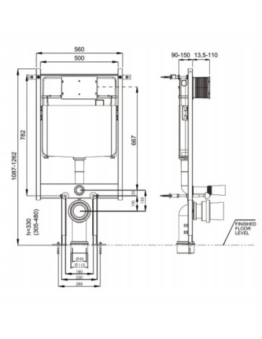 SCHWAB Stelaż podtynkowy do toalety DUPLO 199 T02-2116-0250