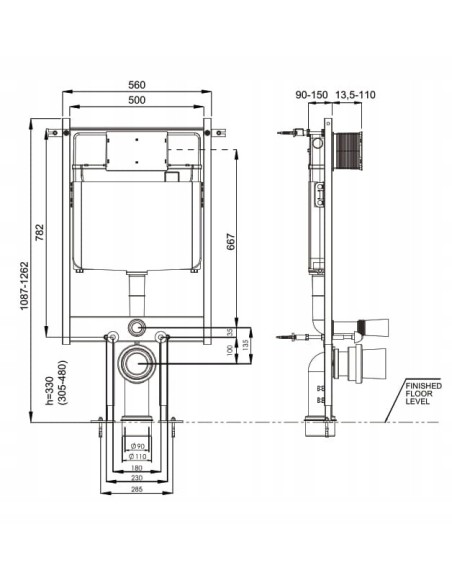 SCHWAB Stelaż podtynkowy do toalety DUPLO 199 T02-2116-0250