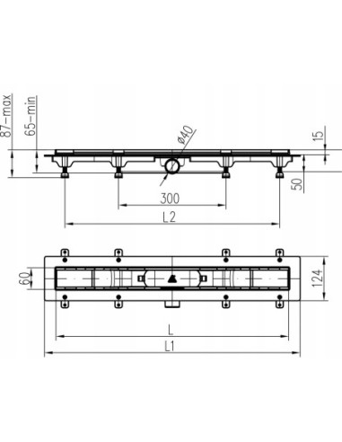 LIV Odpływ liniowy 65 cm 674756