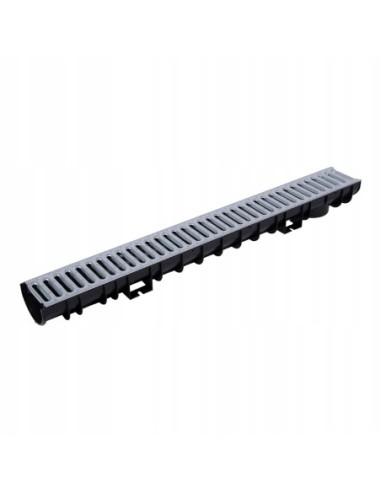 Kanał ze stalową kratką - Odpływ liniowy SL10081100