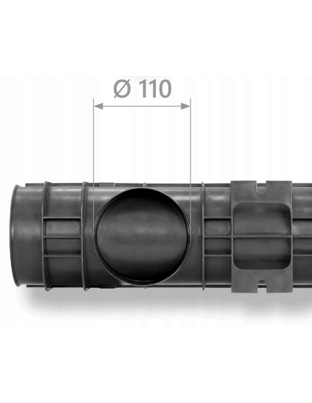 Kanał ze stalową kratką - Odpływ liniowy SL10081100
