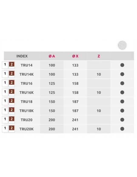 Awenta Kratka wentylacyjna TRU fi150 TRU18