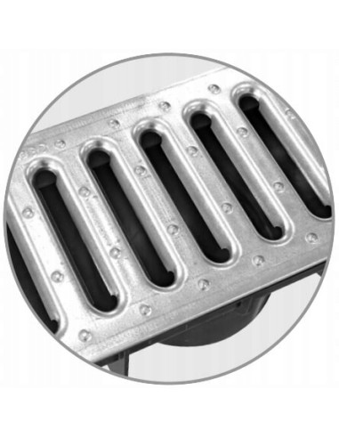 Kanał ze stalową kratką - Odpływ liniowy SL10081100