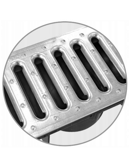 Kanał ze stalową kratką - Odpływ liniowy SL10081100