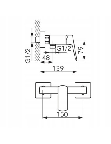 Bateria prysznicowa Ferro Vitto czarny BVI7VLGM