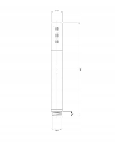 OMNIRES MICRO-RCR Słuchawka prysznicowa 1-funkcyjna CHROM
