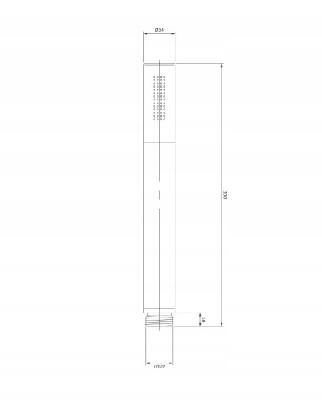 OMNIRES MICRO-RCR Słuchawka prysznicowa 1-funkcyjna CHROM