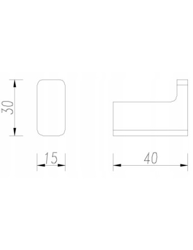 Haczyk wieszak Omnires czarny mat NL80110BL