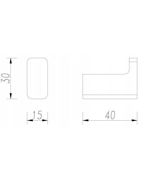 Haczyk wieszak Omnires czarny mat NL80110BL