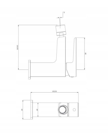 Bateria bidetowa Omnires Parma czarny mat PM7420BL