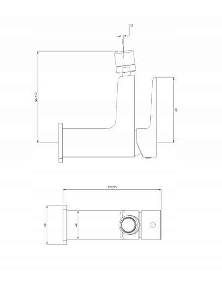 Bateria bidetowa Omnires Parma czarny mat PM7420BL