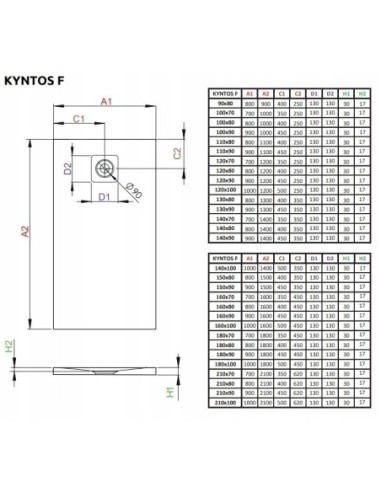 RADAWAY BRODZIK TEOS F 130X90 BIAŁY HTF13090-04