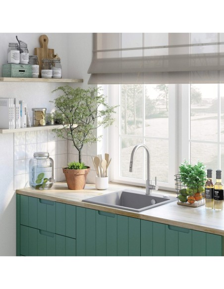 Bateria kuchenna stojąca z wyciąganą wylewką Deante LIMA STAL SZCZ BBM_F72M