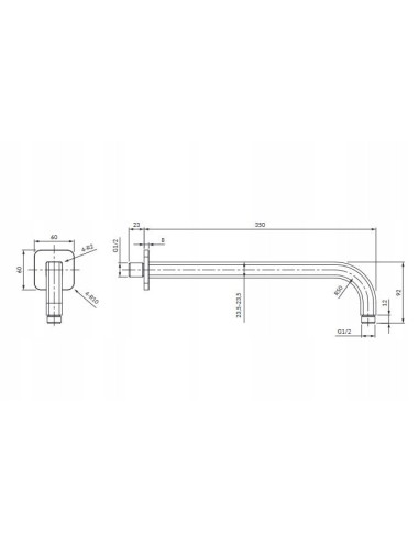 OMNIRES Parma Termostatyczny System Prysznicowy Podtynkowy Chrom SYSPM11CR