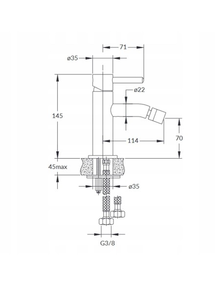 Bateria bidetowa Omnires Y Chrom Y1220CR