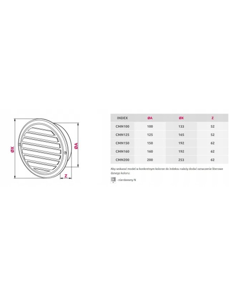 Awenta Czerpnia nierdzewna CMN160