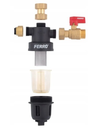 FERRO separator zanieczyszczeń magnetyczny FMDS20 3/4" z zaworem kulowym