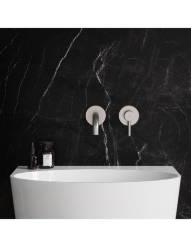 Omnires Y bateria umywalkowa podtynkowa nikiel szczotkowany Y1215HLNI