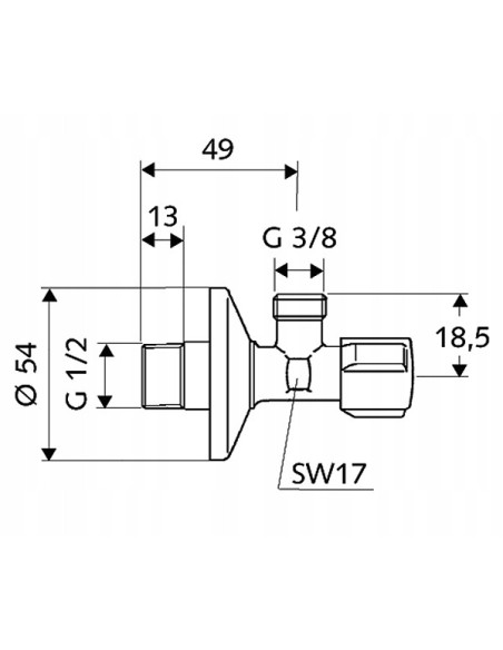 Schell Comfort zawór kątowy grzybkowy 1/2x3/8 052120699