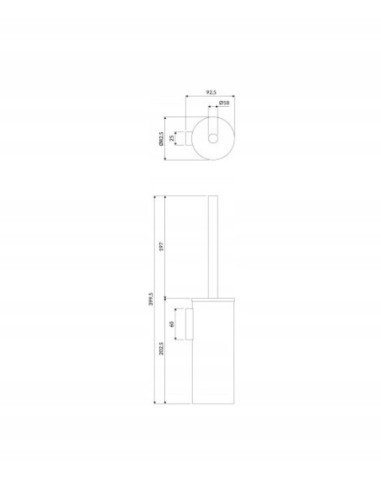 SZCZOTKA TOALETOWA WC MOSIĘŻNA ZŁOTO SZCZOTKOWANE MP60621GLB