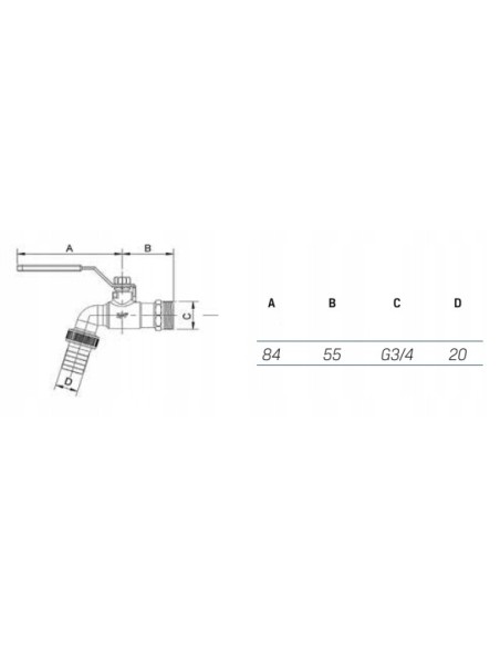 Zawór kulowy Arco 3/4'' 155104