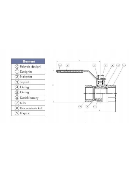 Zawór kulowy Arco 3/4'' P0103