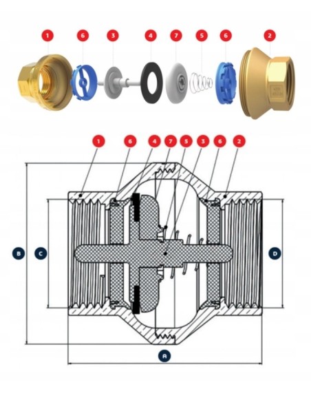 Arco zawór zwrotny 191203 / RET01