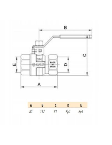 Zawór kulowy Arco 1'' P0104
