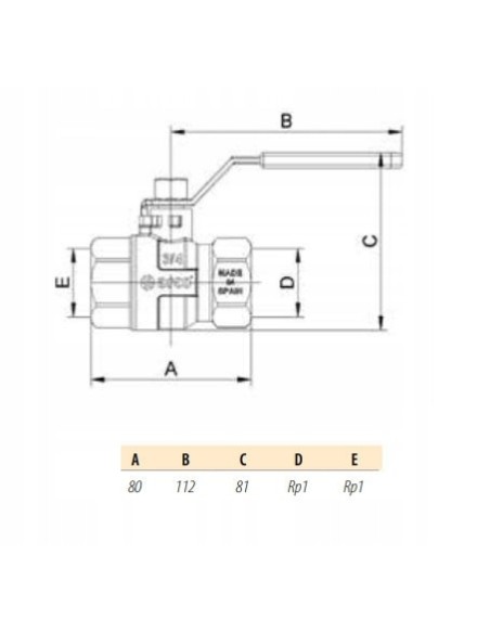 Zawór kulowy Arco 1'' P0104