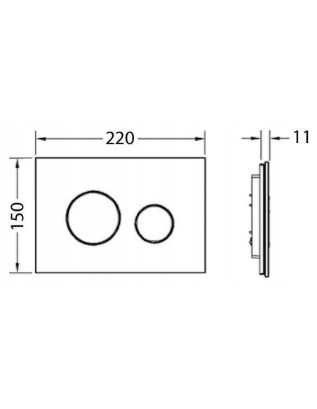Przycisk spłukujący do WC Tece Loop czarny 9240657