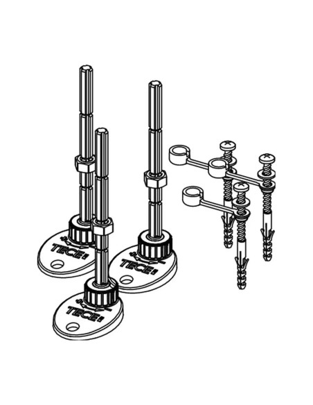 Tece Stopki montażowe Drainprofile do odpływów 674000