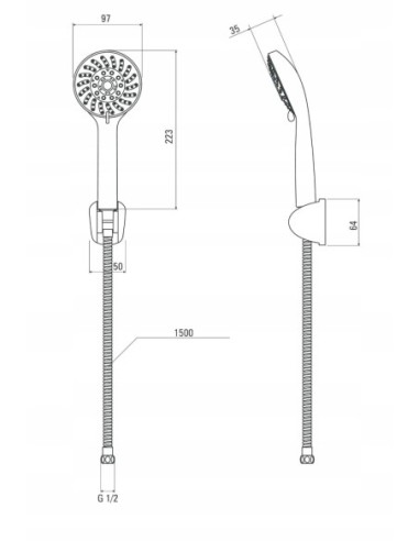 Zestaw prysznicowy natryskowy Deante Avis NGV_041K