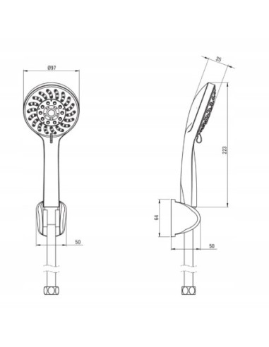 Zestaw prysznicowy natryskowy Deante Avis NGV_041K