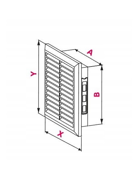 Awenta kratka wentylacyjna grafit 14x21 T26GR